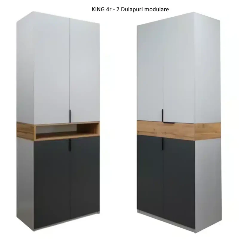 Dulap King 4r separate dulap King 4 r dulapuri individuale Grafit Gold Gri
