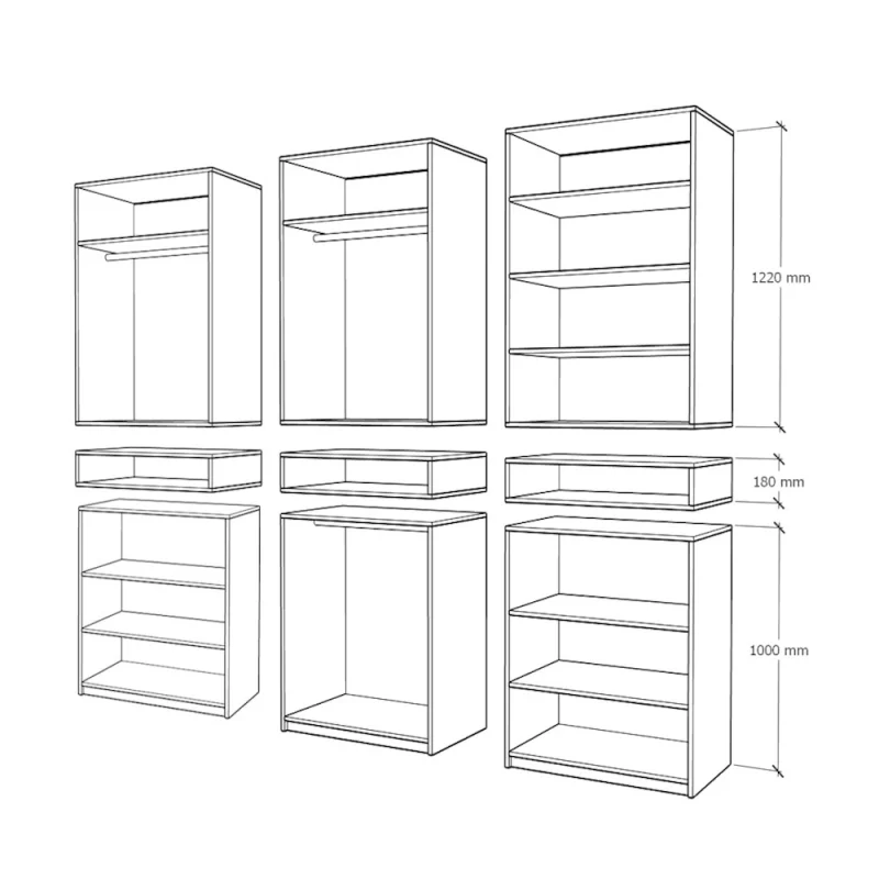 Schita dulapuri explodate 6 usi schita dulap King 6s r explodata