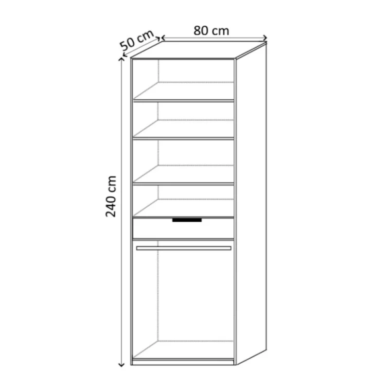 schita dulap modular cu sertar King