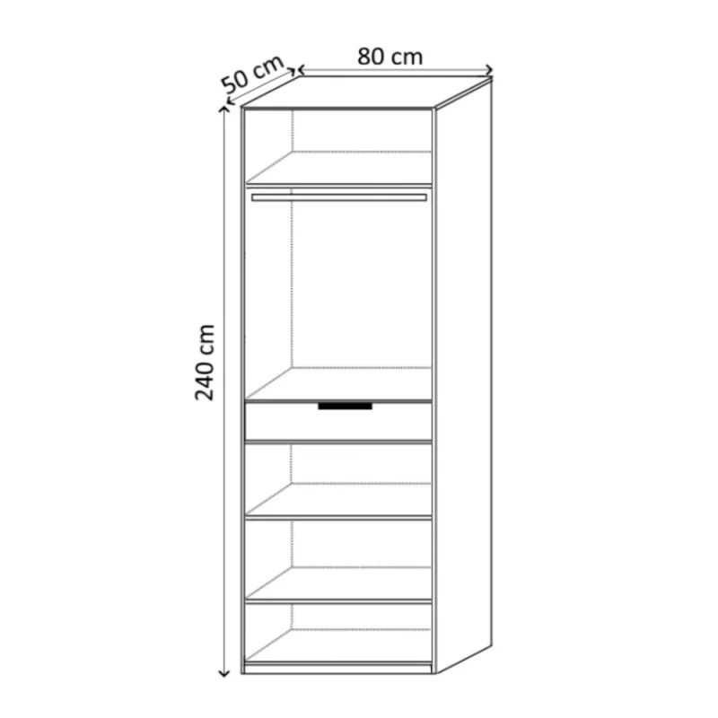 schita dulap modular cu sertar King