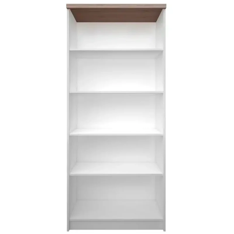 Etajera-cu 4 polite deschisa-Lara-Alb-cu-Stejar-Sonoma