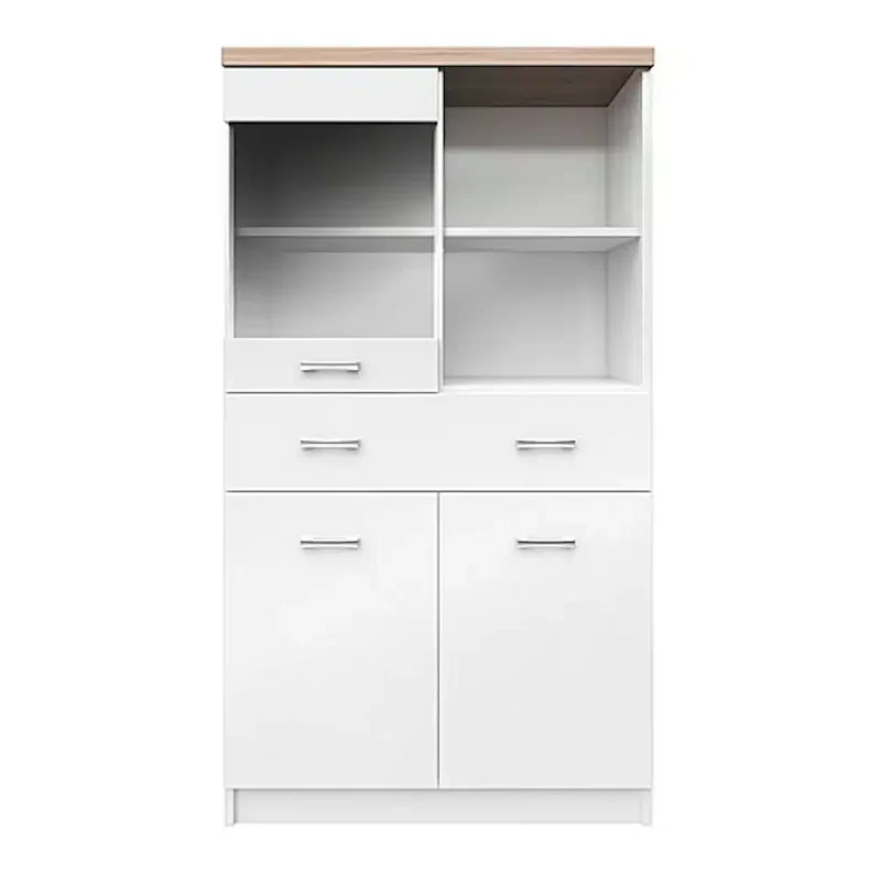 Vitrina Alb / Stejar Sonoma H145 X l80 X A33 cm 2 usi 1 sertar