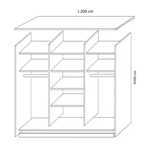 Dressing H 200 cu L 200 1 schita dressing H 200 x L 200 cm