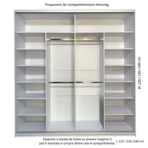 schita dressing H 240 230 220 x L 240 230 220 cm
