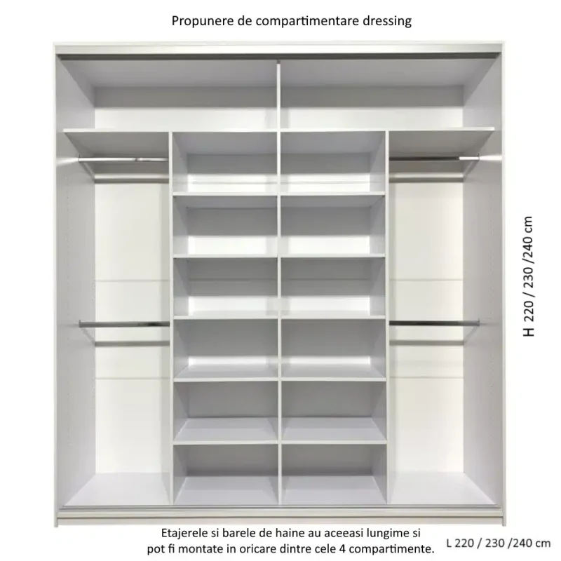 schita dressing H 240 230 220 x L 240 230 220 cm