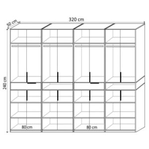 Dulap King 8 usi schita module separate