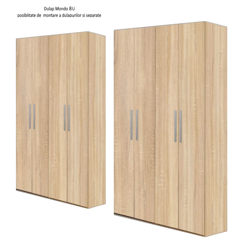 posibilitate montaj dulap Mondo 8 usi Stejar Sonoma