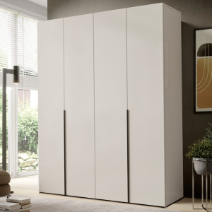 Dulap Mondo 4 uși Cashmere Negru - Lara Modul Dulap cu 4 uși finisaj cashmere mânere negre Mondo - Lara Modul