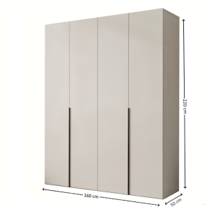 4 Dulap Mondo 4 usi Cashmere Negru 3 Dulap Lara Mondo 4 usi Cashmere cu manere negre