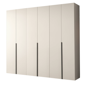 6 Dulap Mondo 6 usi Cashmere Negru 2 Dulap Mondo 6 usi cashmere manere negre - vedere laterala