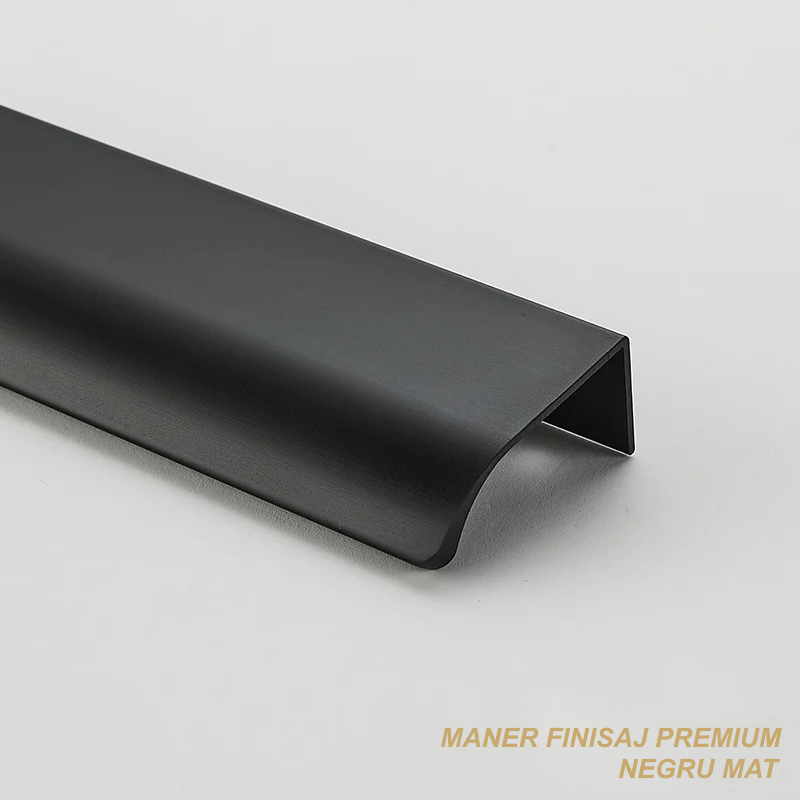 Maner metalic negru Mâner metalic negru mat dulap Mondo Lara Modul