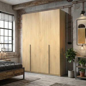 4.1 Dulap Mondo 4 usi baza 4 Dulap Lara Mondo 4 usi Stejar cu manere negre