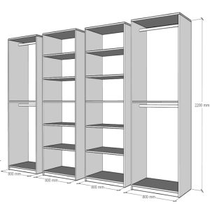 8 Schita Dulap Mondo 8 usi Dulap Lara Mondo 8 Usi Cashmere cu Manere Negre