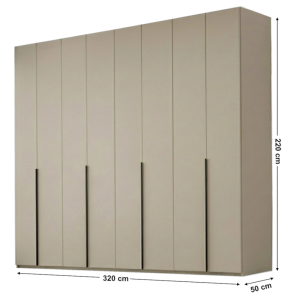 8.1 Dulap Mondo 8 usi Cashmere Negru 3 Dulap Lara Mondo 8 Usi Cashmere cu Manere Negre