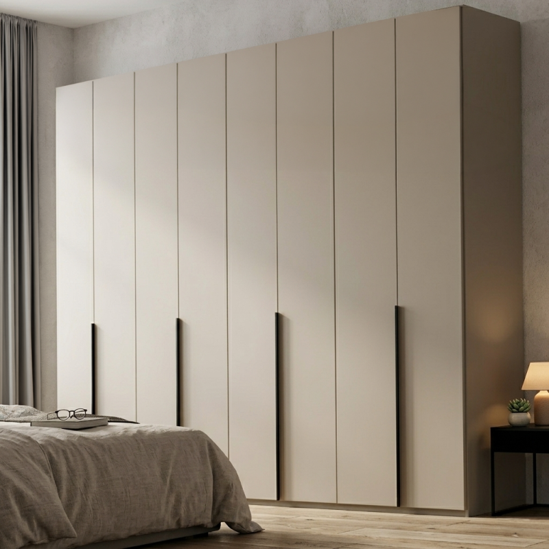 8.1 Dulap Mondo 8 usi Cashmere Negru 5 Dulap Mondo 8 usi Cashmerer manere negre - in dormitor